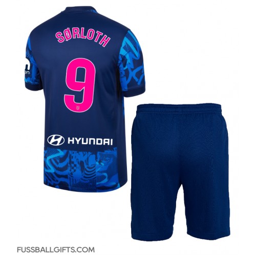 Atletico Madrid Alexander Sorloth #9 Fußballbekleidung 3rd trikot Kinder 2024-25 Kurzarm (+ kurze hosen)